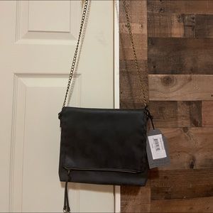 Women’s Black Small Crossbody Handbag Chain detail Multiple pockets